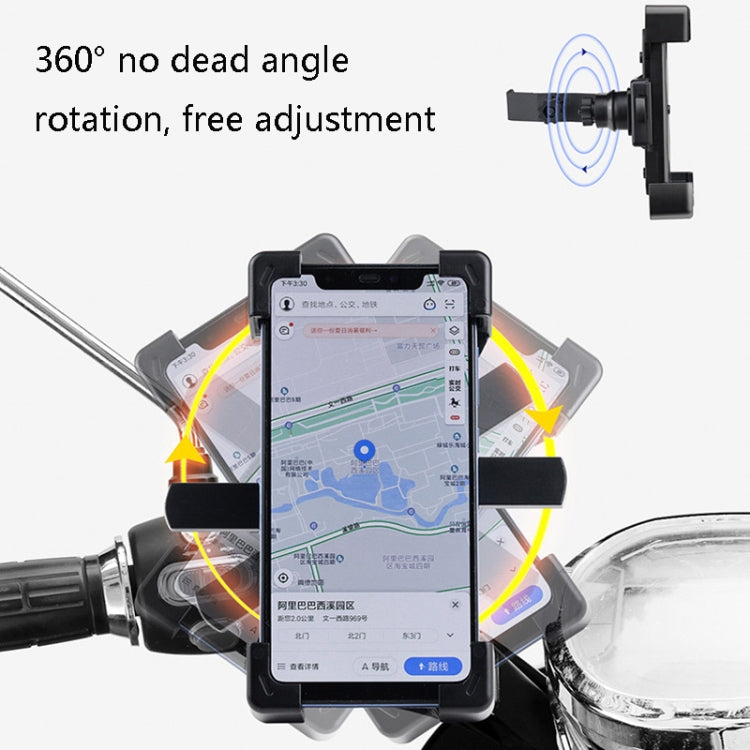 WHEEL UP Bicycle Automatic Bracket Motorcycle Mobile Phone Bicycle Navigation Rack(Upgrade-Rearview Mirror) - Holder by WHEEL UP | Online Shopping South Africa | PMC TechLife | Buy Now Pay Later Mobicred