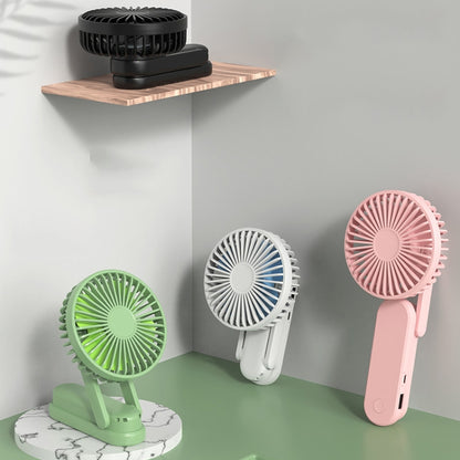 F1 USB Portable Lazy Hanging Neck Fan Mini Folding Handheld Fan(Pink) - Electric Fans by PMC Jewellery | Online Shopping South Africa | PMC Jewellery | Buy Now Pay Later Mobicred