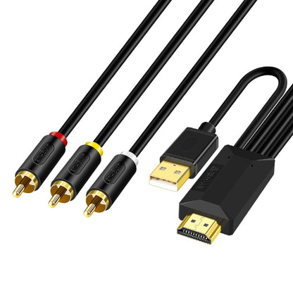 3m JingHua HDMI-3RCA HDMI To 3RCA Conversion Cable Set-Top TV Projector AV Lotus Converter Cable - Cable by JingHua | Online Shopping South Africa | PMC Jewellery | Buy Now Pay Later Mobicred