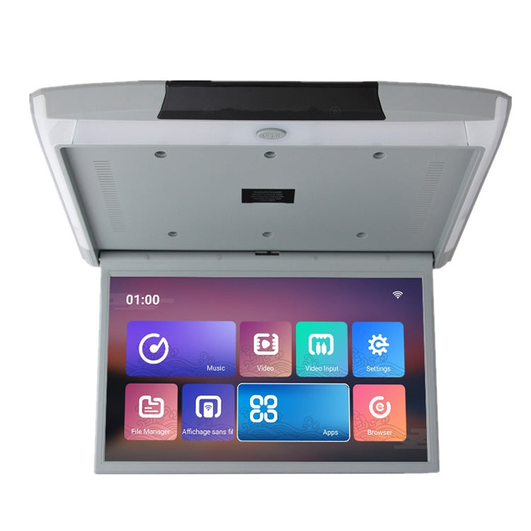 15.6 Inch Car Ceiling Android Monitor Mp5 Car HD TV Display Android 10 2+32G WIFI Version(Gray) - Car Monitor by PMC Jewellery | Online Shopping South Africa | PMC Jewellery | Buy Now Pay Later Mobicred