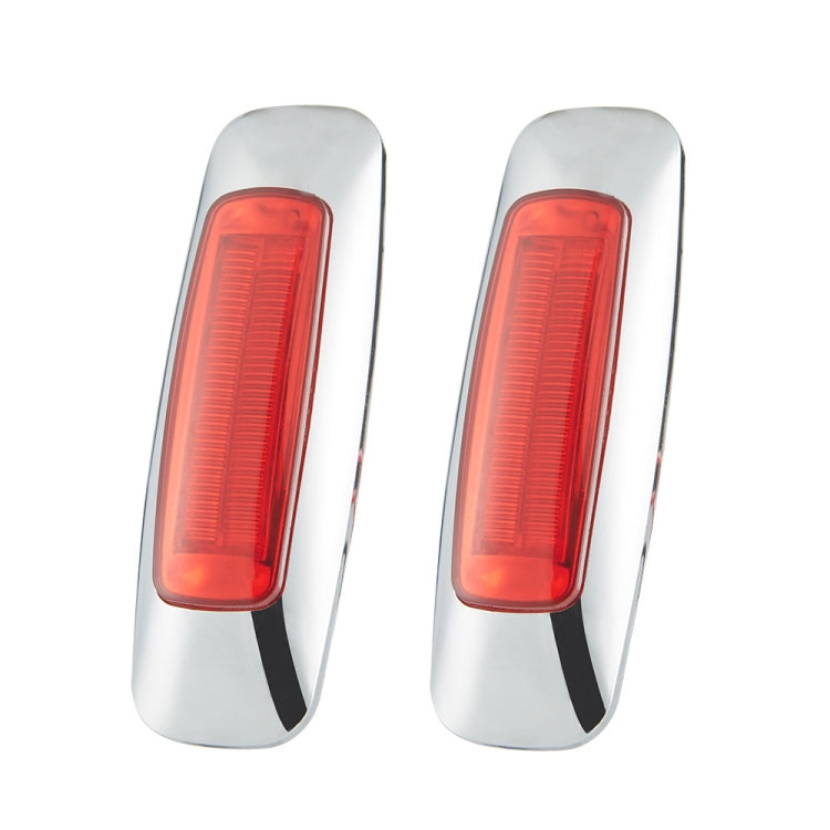 2 PCS 12/24V 8 LEDs Explosion Lightning Plating Edge Light Side Tail Light(Red) - Warning Lights by PMC TechLife | Online Shopping South Africa | PMC TechLife | Buy Now Pay Later Mobicred