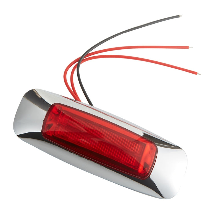 2 PCS 12/24V 8 LEDs Explosion Lightning Plating Edge Light Side Tail Light(Red) - Warning Lights by PMC Jewellery | Online Shopping South Africa | PMC Jewellery | Buy Now Pay Later Mobicred