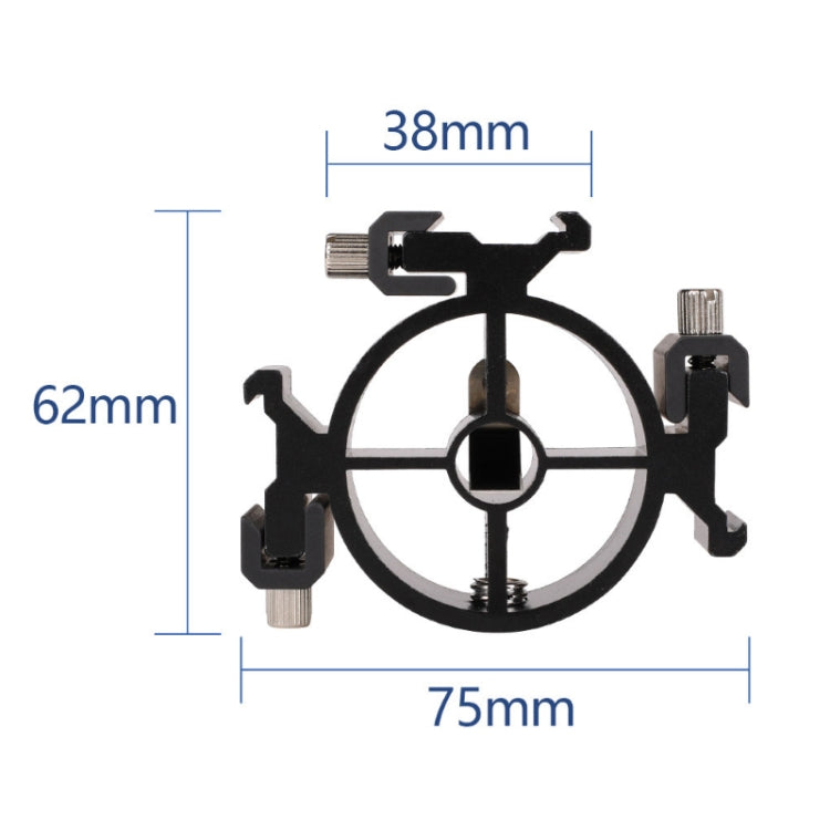 2 PCS Round Field 3 Triple Head Hot Shoe Mount Adapter Flash Holder Bracket Light Stand Holder - free shipping - PMC TechLife - Order now!