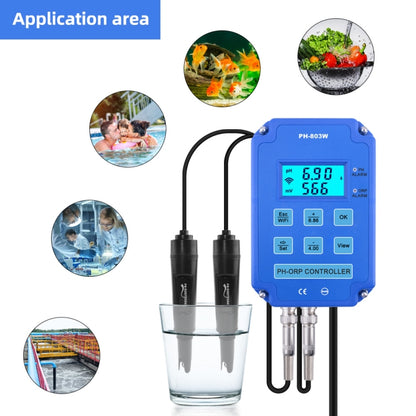 KL-803W Mobile Phone WIFI Monitoring Digital Acid-Base And Redox Controller Household PH Meter, EU Plug - PH & Moisture Meter by PMC Jewellery | Online Shopping South Africa | PMC Jewellery | Buy Now Pay Later Mobicred