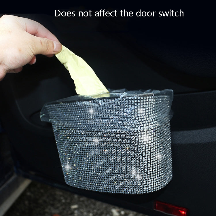 Car-Studded Trash Can Personality Car Hanging Trash Bag Multi-Function Car Storage Box(Colorful Diamonds) - Stowing Tidying by PMC TechLife | Online Shopping South Africa | PMC TechLife | Buy Now Pay Later Mobicred