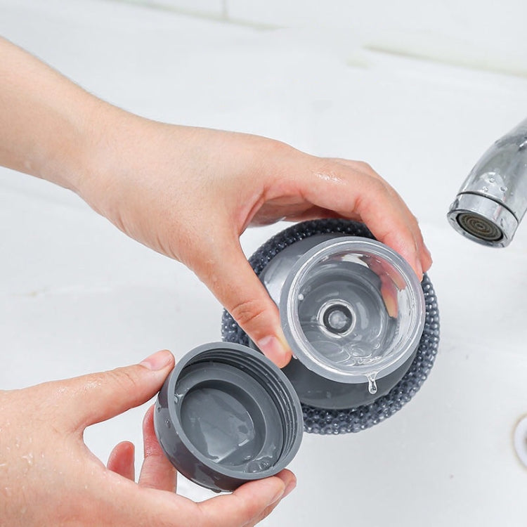 Multifunctional Push-Type Cleaning Brush Kitchen Detergent Automatic Liquid Addition Dishwashing Brush(Steel Ball Pot Brush) - Cleaning Tools by PMc TechLife | Online Shopping South Africa | PMc TechLife | Buy Now Pay Later Mobicred