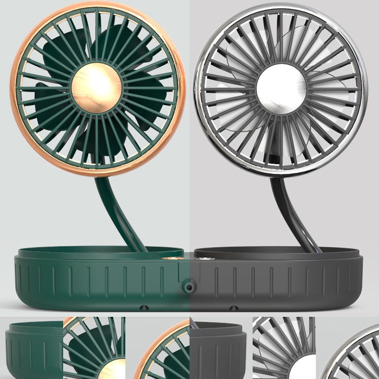 F303 Car USB Fan Car Shake Head Fan(Double Head Silver) - Heating & Fans by PMC Jewellery | Online Shopping South Africa | PMC Jewellery | Buy Now Pay Later Mobicred