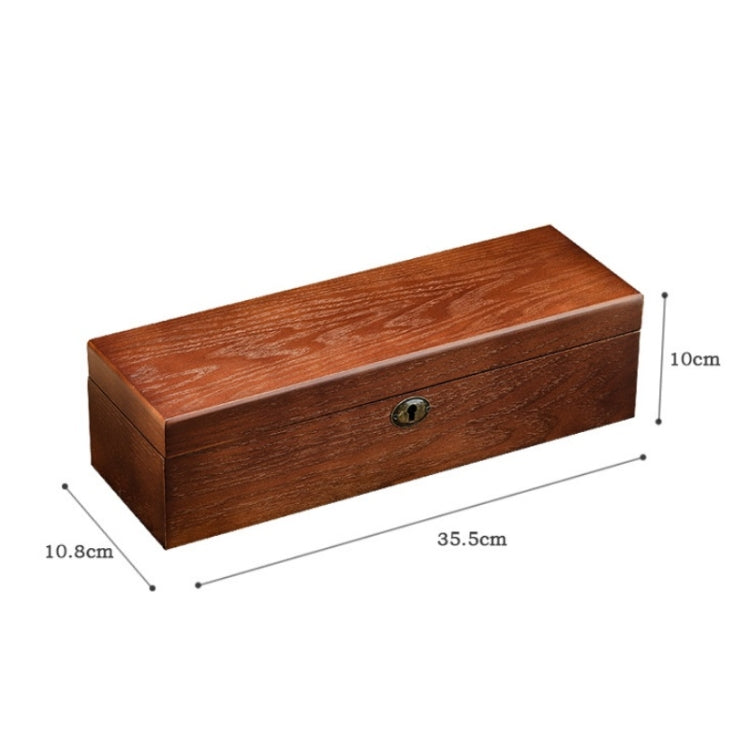 6 Slots Willow Watch Storage Box Jewelry Collection Display Box With Lock(Rectangle) - free shipping - PMc TechLife - Order now!