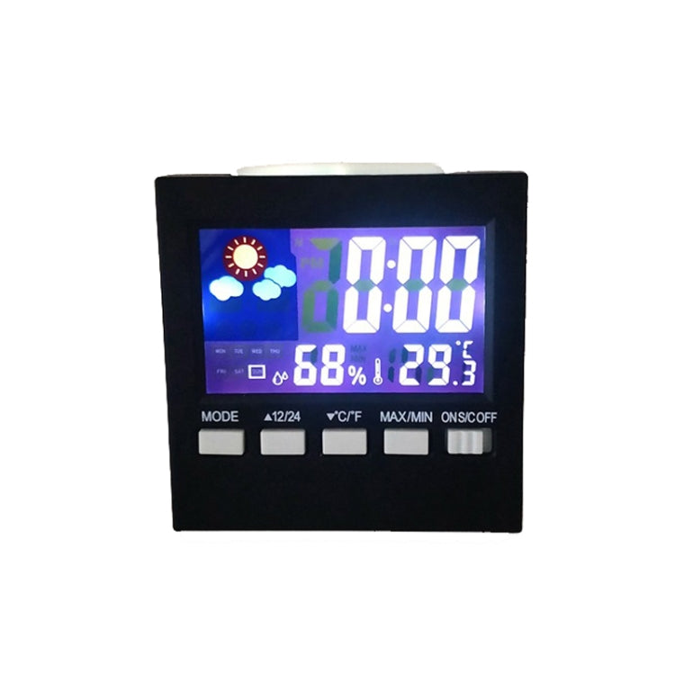 2159 Household Temperature And Humidity Display Alarm Clock Indoor Electronic Digital Display Multi-Function Color Screen Clock(Black) - free shipping - PMC TechLife - Order now!