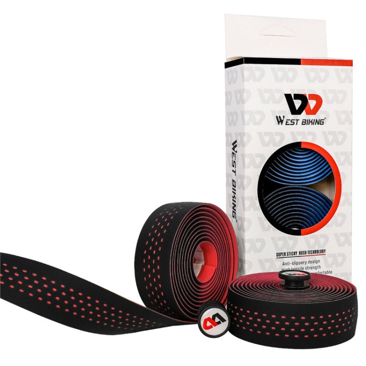 WEST BIKING Bicycle PU Non-Slip Handlebar Strap(Black) - Decorative Accessories by WEST BIKING | Online Shopping South Africa | PMC TechLife | Buy Now Pay Later Mobicred