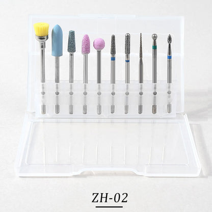 Tungsten Steel Alloy Nail Art Polished Head Set Grinding Machine Drain Brush Dead Polishing Tool, Specification: ZH02 - Grinding Tools & Accessories by PMC Jewellery | Online Shopping South Africa | PMC Jewellery | Buy Now Pay Later Mobicred