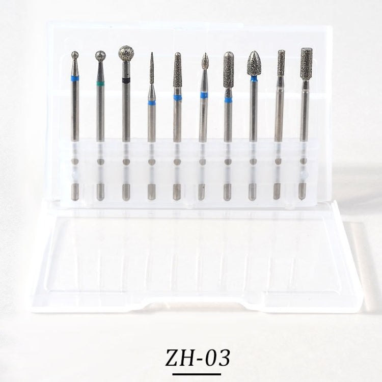 Tungsten Steel Alloy Nail Art Polished Head Set Grinding Machine Drain Brush Dead Polishing Tool, Specification: ZH03 - Grinding Tools & Accessories by PMC Jewellery | Online Shopping South Africa | PMC Jewellery | Buy Now Pay Later Mobicred