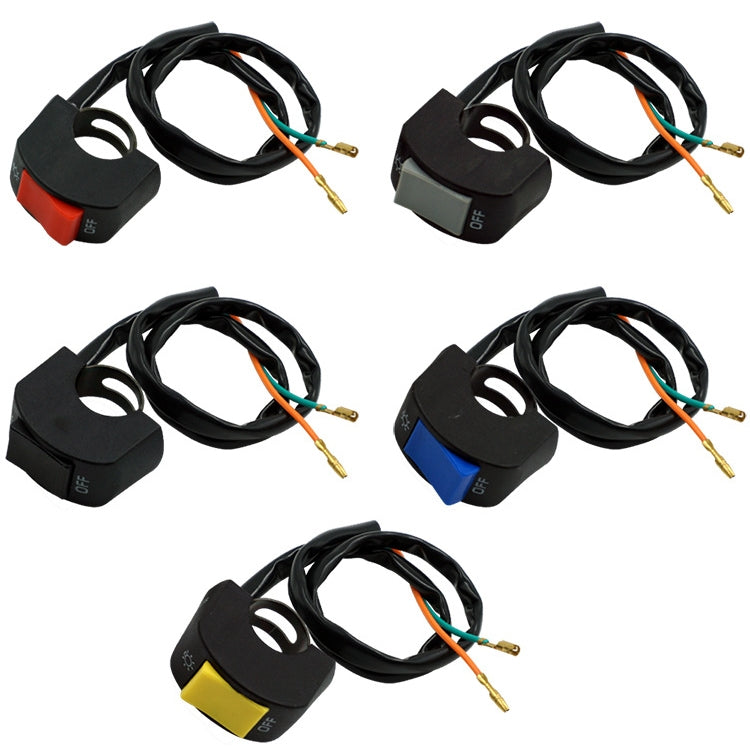 5 PCS Motorcycle Handlebar Tap Switch LED Headlight Break Extinguishing Fire Double Flash Switch(Yellow Btton) - Electrical System by PMC Jewellery | Online Shopping South Africa | PMC Jewellery | Buy Now Pay Later Mobicred