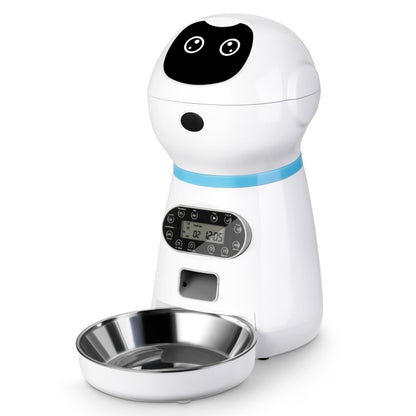 Pet Auto Feeding Intelligent Feed Stainless Steel Food Dish, Specification: UK Plug - Food Bowls by PMC Jewellery | Online Shopping South Africa | PMC Jewellery