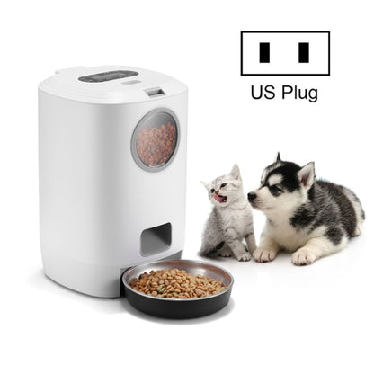 4.5L Smart Pet Cat Dog Bowl Food Automatic Dispenser Feeder  With Timer Auto Electronic Feeder With Metal Food Tray, Specification: US Plug - Food Bowls by PMC Jewellery | Online Shopping South Africa | PMC Jewellery