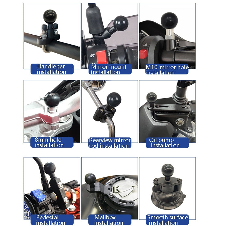 N-STAR Motorcycle Bicycle Composite Version Of Mobile Phone Bracket Multifunctional Accessories Lightweight Riding Equipment(Thin Rod Ball Head) - Holders by N-STAR | Online Shopping South Africa | PMC Jewellery | Buy Now Pay Later Mobicred