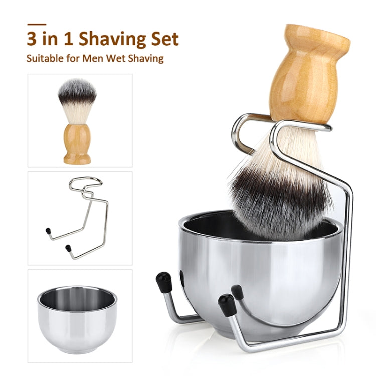 B3004 3 Pcs/Set Men Styling Tools Nylon Beard Brush Rack Foam Bowl(3 Pcs/Set) - free shipping - PMC TechLife - Order now!