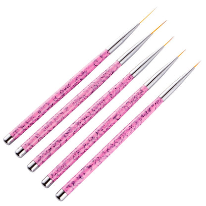 5 in 1 7/9/11/15 / 20mm Nail Art Draw Line Pen Nails Painted Brush - Nail Art Equipment by PMC Jewellery | Online Shopping South Africa | PMC Jewellery | Buy Now Pay Later Mobicred