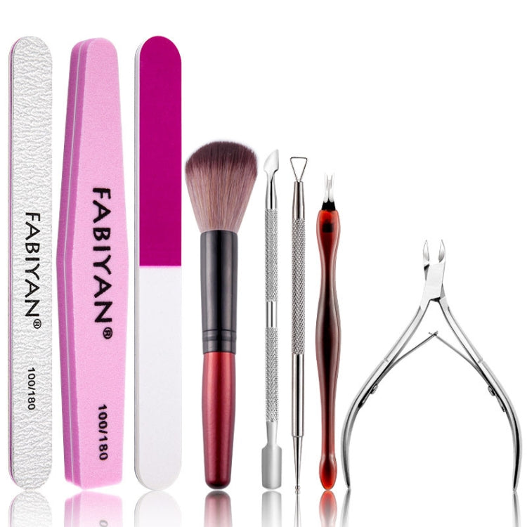 FABIYAN Nail Art Tool Set Manicure Disarm Tool Set, Specification: 8-piece Set - Nail Art Equipment by FABIYAN | Online Shopping South Africa | PMC Jewellery | Buy Now Pay Later Mobicred