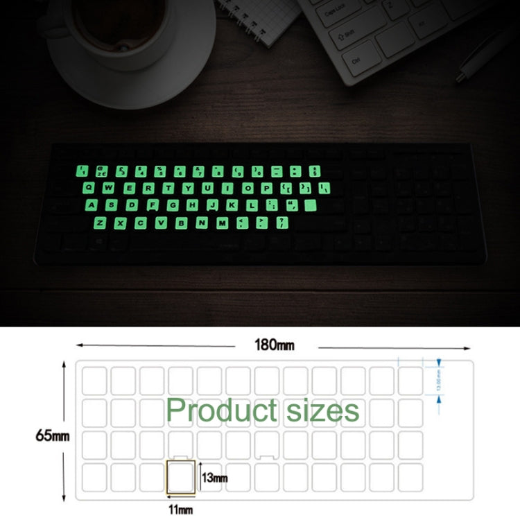 3 PCS Luminous Keyboard Stickers Notebook Desktop Computer Keyboard Stickers(Hebrew) - free shipping - PMC TechLife - Order now!