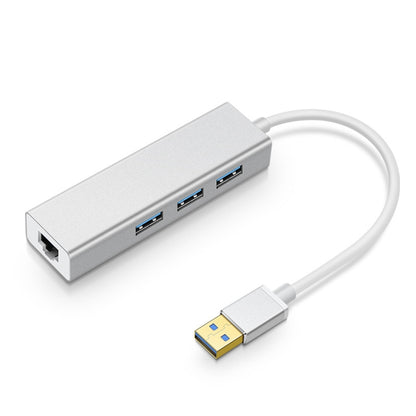 YH-U1009 3 x USB 3.0 + RJ45 to USB 3.0 External Drive-Free HUB for Laptops, Random Color Delivery - USB 3.0 HUB by PMC Jewellery | Online Shopping South Africa | PMC Jewellery | Buy Now Pay Later Mobicred