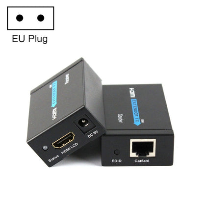 HDY-60 HDMI to RJ45 60m Extender Single Network Cable to For HDMI Signal Amplifier(EU Plug) - Amplifier by PMC Jewellery | Online Shopping South Africa | PMC Jewellery | Buy Now Pay Later Mobicred