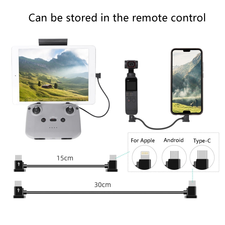 Sunnylife TY-X9304 Suitable For DJI Mavic Air 2S / DJI FPV Flight Glasses V2 / Mavic Mini2 / Osmo Pocket 2 Mobile Phone Tablet Cable 30cm Type-C to Type-C Cable - Other Accessories by PMC TechLife | Online Shopping South Africa | PMC TechLife