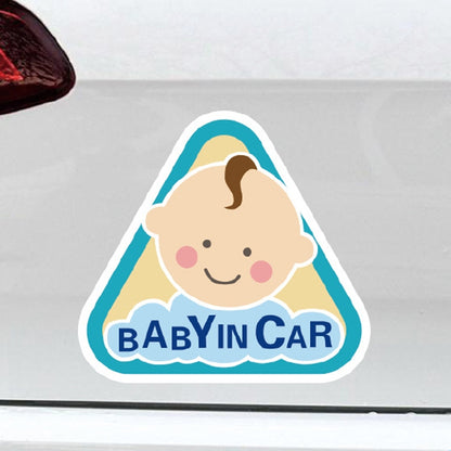 10 PCS There Is A Baby In The Car Stickers Warning Stickers Style: CT203 Baby P Girl Triangle Magnetic Stickers - Warning Sticker by PMC Jewellery | Online Shopping South Africa | PMC Jewellery | Buy Now Pay Later Mobicred