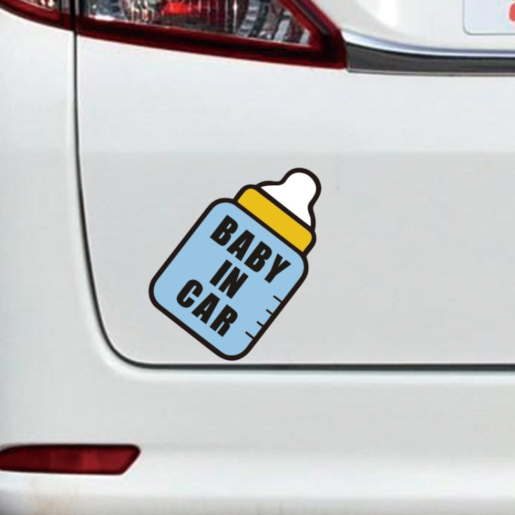 10 PCS There Is A Baby In The Car Stickers Warning Stickers Style: CT223Y Blue Bottom Bottle Adhesive Stickers - Warning Sticker by PMC Jewellery | Online Shopping South Africa | PMC Jewellery | Buy Now Pay Later Mobicred