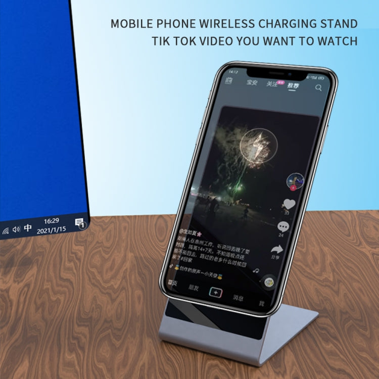 Y13 15W Magnetic Wireless Mobile Phone Holder Charger for iPhone(Silver) - Wireless Charger by PMC Jewellery | Online Shopping South Africa | PMC Jewellery | Buy Now Pay Later Mobicred