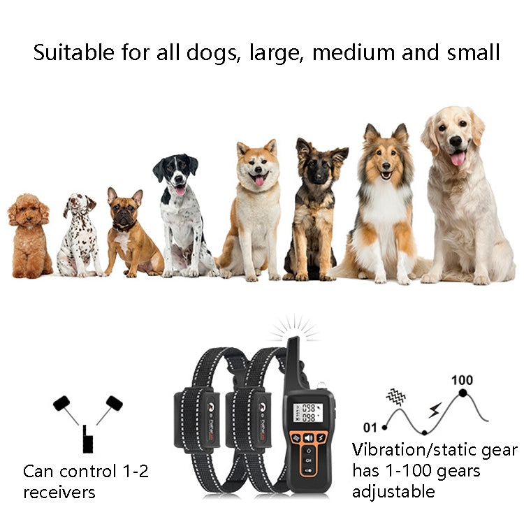 PaiPaitek PD529-2 Remote Training Dog Device Pet Training Supplies Anti-Barking Training Equipment - free shipping - PMC TechLife - Order now!