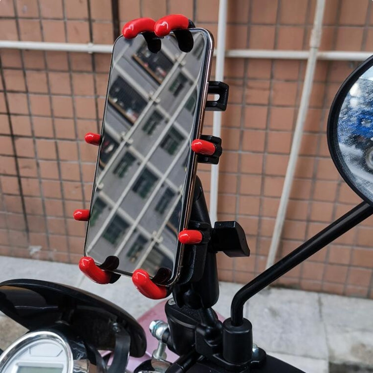 Motorcycle Metal Navigation Mobile Phone Bracket,Style: Rearview Mirror Installation (Anti-theft) - Holder by PMC Jewellery | Online Shopping South Africa | PMC Jewellery | Buy Now Pay Later Mobicred