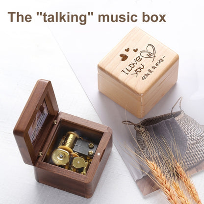 Frame Style Music Box Wooden Music Box Novelty Valentine Day Gift,Style: Walnut Gold-Plated Movement - Music Box by PMC Jewellery | Online Shopping South Africa | PMC Jewellery