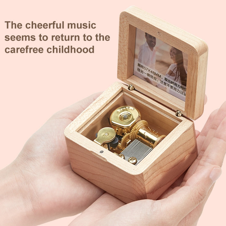 Frame Style Music Box Wooden Music Box Novelty Valentine Day Gift,Style: Walnut Gold-Plated Movement - Music Box by PMC Jewellery | Online Shopping South Africa | PMC Jewellery