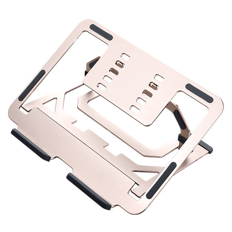 LH-T610 Aluminum Alloy Laptop Bracket Folding Lifting Desktop Cooling Bracket(Rose Gold) - Laptop Stand by PMC Jewellery | Online Shopping South Africa | PMC Jewellery | Buy Now Pay Later Mobicred