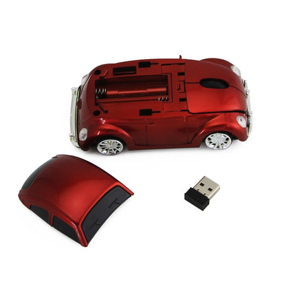 CM0010B 1200 DPI 3-keys Car Shape Wireless Mouse(Red) - Wireless Mice by PMC Jewellery | Online Shopping South Africa | PMC Jewellery