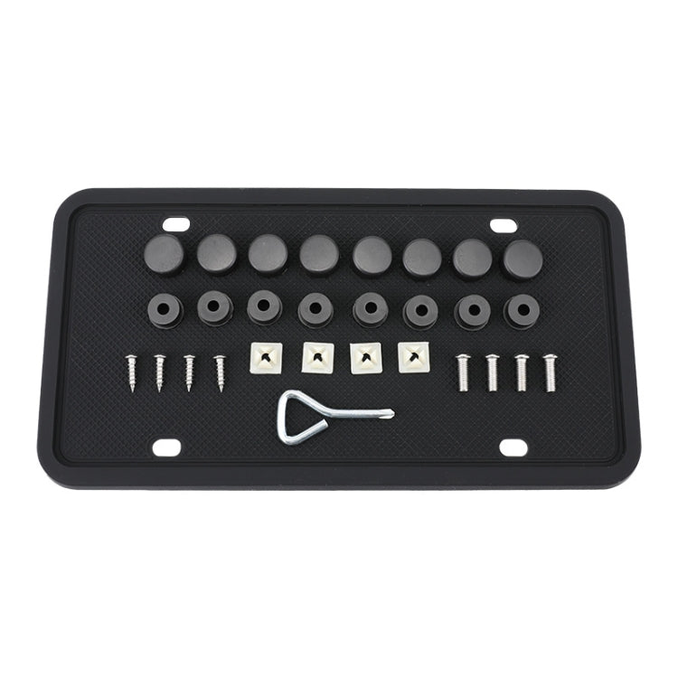 2 Sets Waterproof Rustproof Non-damaging Car Paint Silicone License Plate Frame, Specification: Black - License Plate Covers & Frames by PMC TechLife | Online Shopping South Africa | PMC TechLife | Buy Now Pay Later Mobicred