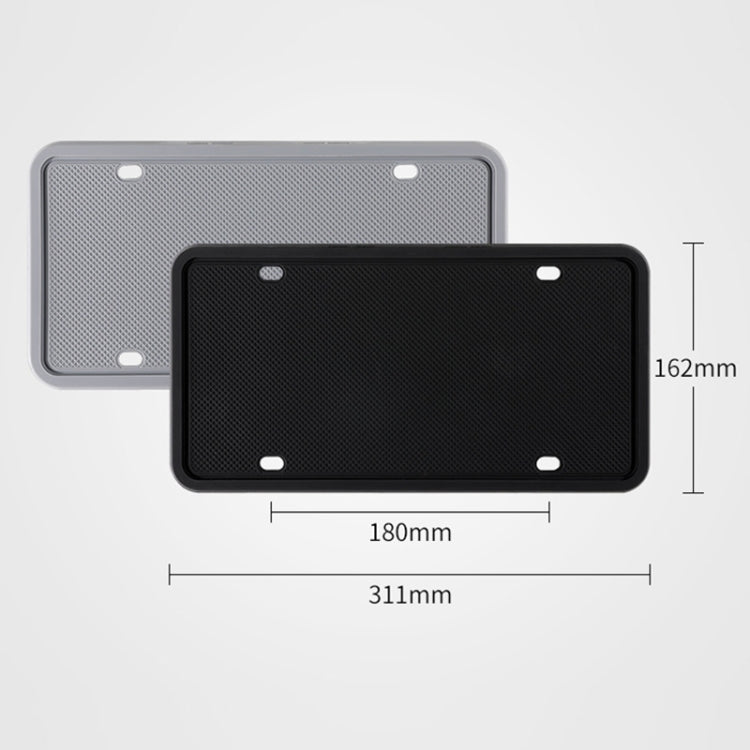 2 Sets Waterproof Rustproof Non-damaging Car Paint Silicone License Plate Frame, Specification: Black - License Plate Covers & Frames by PMC Jewellery | Online Shopping South Africa | PMC Jewellery | Buy Now Pay Later Mobicred