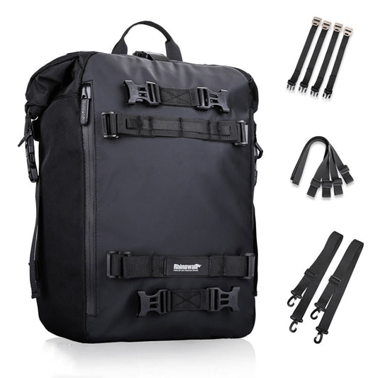 Rhinowalk Multi-Function Motorcycle Rear Seat Bag Combination Rear Shelf Pannier, Colour: Black 20L - Bags & Luggages by Rhinowalk | Online Shopping South Africa | PMC Jewellery | Buy Now Pay Later Mobicred