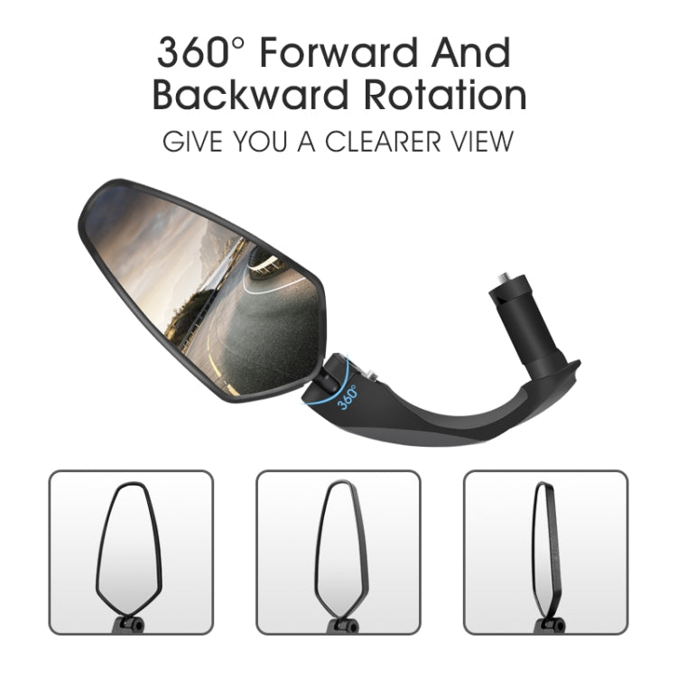 1 Pair WEST BIKING Bicycle Rearview Mirror Adjustable Mirror Mountain Bike Foldable Rearview Mirror(Long) - free shipping - PMC TechLife - Order now!