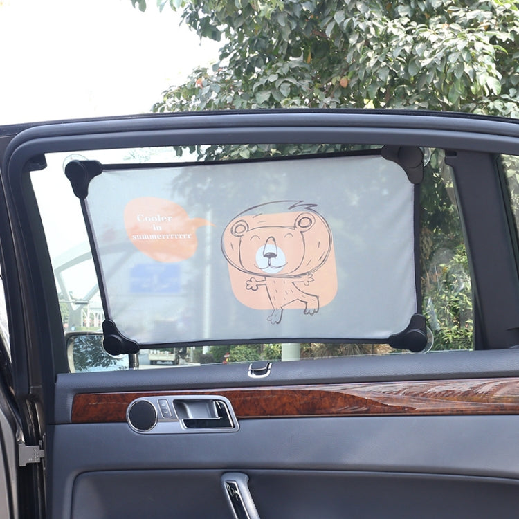 J5047 Car Sunshade Transmissions Mesh Window Shade Stretch Adjustable Size Side Window Sunscreen Insulation Board(Giraffe) - Sound & Heat Insulation Cotton by PMC Jewellery | Online Shopping South Africa | PMC Jewellery | Buy Now Pay Later Mobicred