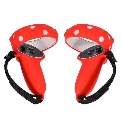 2 Sets GS092 Handle Controller Silicone Protective Cover Anti-Fall And Anti-Lost All-Inclusive Cover For Oculus Quest 2(Red) - VR Accessories by PMC Jewellery | Online Shopping South Africa | PMC Jewellery | Buy Now Pay Later Mobicred