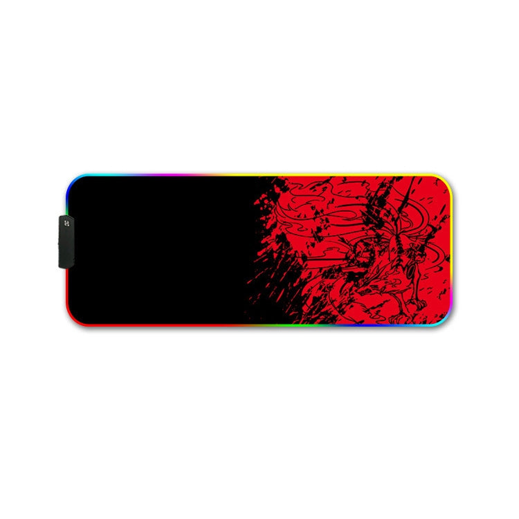 250x350x3mm F-01 Rubber Thermal Transfer RGB Luminous Non-Slip Mouse Pad(Red Fox) - Mouse Pads by PMC Jewellery | Online Shopping South Africa | PMC Jewellery | Buy Now Pay Later Mobicred