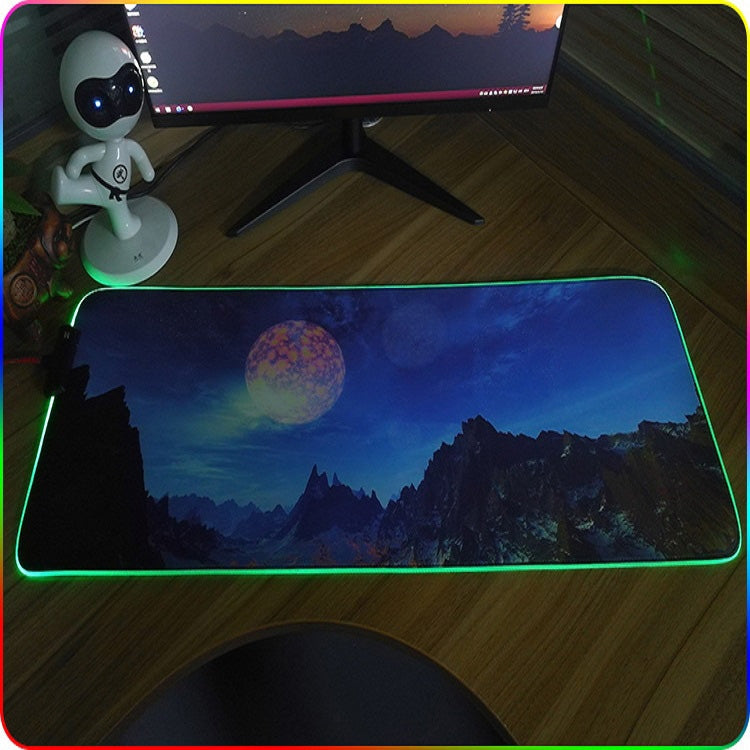 250x350x3mm F-01 Rubber Thermal Transfer RGB Luminous Non-Slip Mouse Pad(Lavender) - Mouse Pads by PMC Jewellery | Online Shopping South Africa | PMC Jewellery | Buy Now Pay Later Mobicred