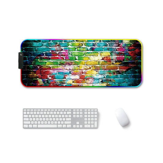 260x390x3mm F-01 Rubber Thermal Transfer RGB Luminous Non-Slip Mouse Pad(Colorful Brick) - Mouse Pads by PMC Jewellery | Online Shopping South Africa | PMC Jewellery | Buy Now Pay Later Mobicred