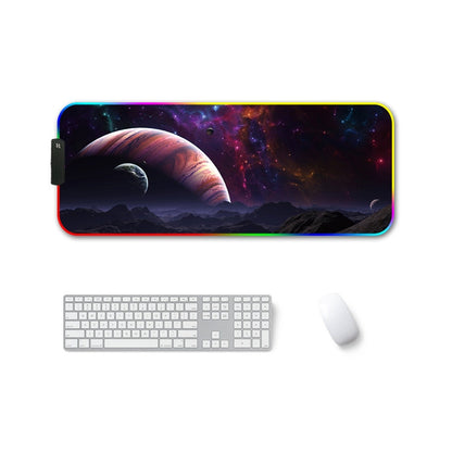 260x390x4mm F-01 Rubber Thermal Transfer RGB Luminous Non-Slip Mouse Pad(Vast Starry Sky) - Mouse Pads by PMC Jewellery | Online Shopping South Africa | PMC Jewellery | Buy Now Pay Later Mobicred