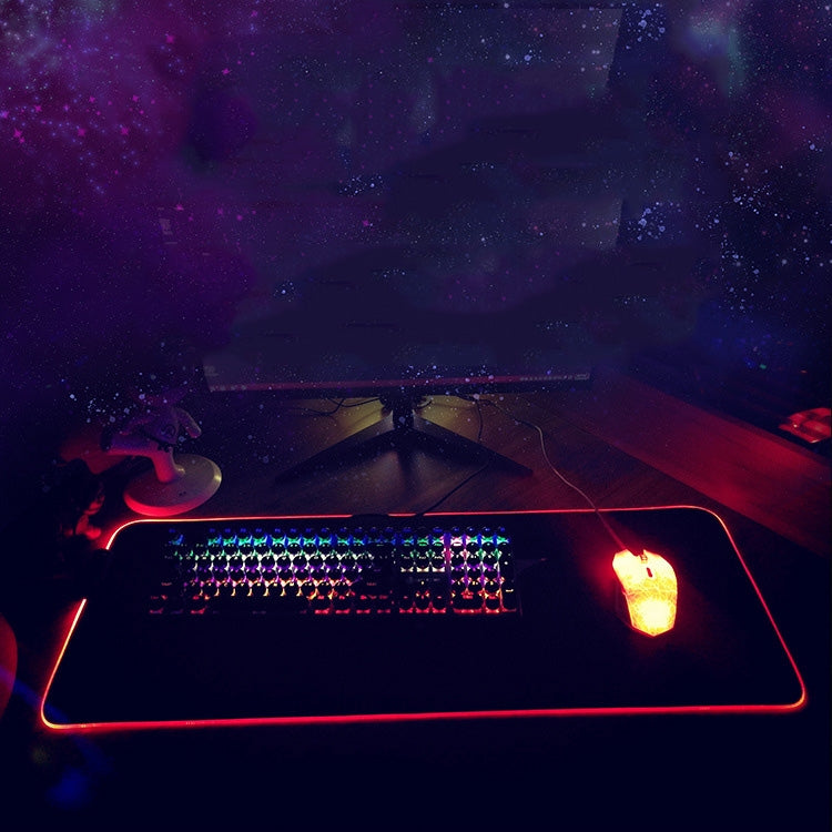 260x390x4mm F-01 Rubber Thermal Transfer RGB Luminous Non-Slip Mouse Pad(Vast Starry Sky) - Mouse Pads by PMC Jewellery | Online Shopping South Africa | PMC Jewellery | Buy Now Pay Later Mobicred