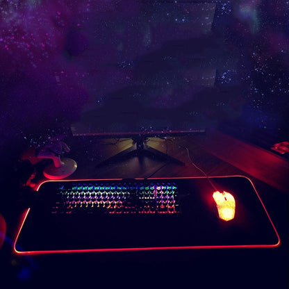 260x390x4mm F-01 Rubber Thermal Transfer RGB Luminous Non-Slip Mouse Pad(Vast Starry Sky) - Mouse Pads by PMC Jewellery | Online Shopping South Africa | PMC Jewellery | Buy Now Pay Later Mobicred