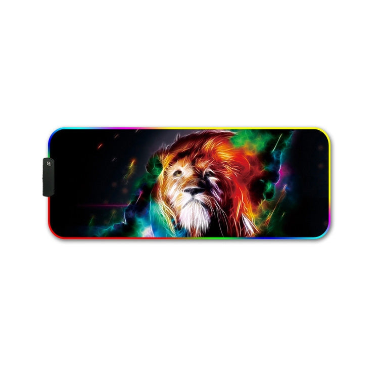 300x350x4mm F-01 Rubber Thermal Transfer RGB Luminous Non-Slip Mouse Pad(Colorful Lion) - Mouse Pads by PMC Jewellery | Online Shopping South Africa | PMC Jewellery | Buy Now Pay Later Mobicred