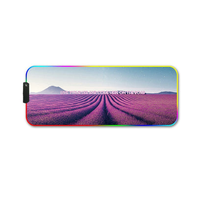 300x800x4mm F-01 Rubber Thermal Transfer RGB Luminous Non-Slip Mouse Pad(Lavender) - Mouse Pads by PMC Jewellery | Online Shopping South Africa | PMC Jewellery | Buy Now Pay Later Mobicred